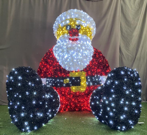 Outdoor Commercial Grade 3D Santa Claus Motif 190X172X200CM