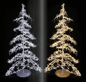 Outdoor Gold 3D Christmas Tree with bead Chain H180CM