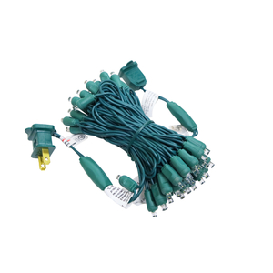 Christmas Lights 50 Cool White Mini LED String Lights, 120V UL, Green Wire 