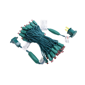 Christmas Lights 50 Mini LED String Lights Purple LED, 120V UL, Green Wire 