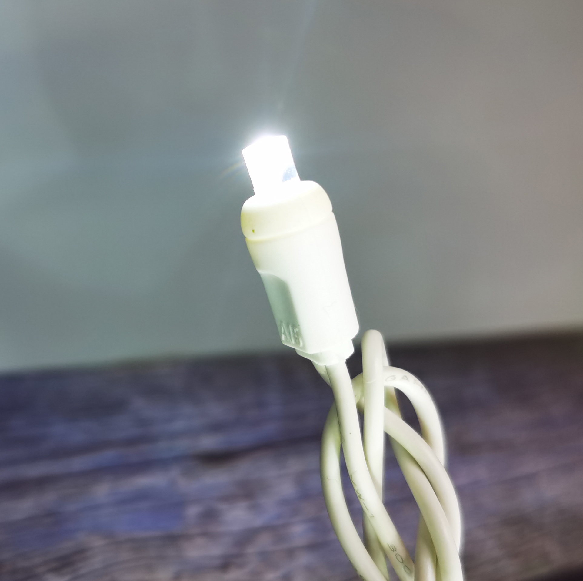 Christmas Lights 50 White Mini LED String Lights, 120V UL, White Wire 