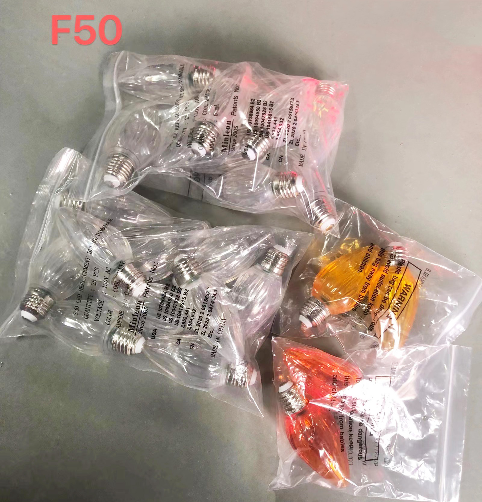 Minleon LED Replacement Bulb F50 Flame E26